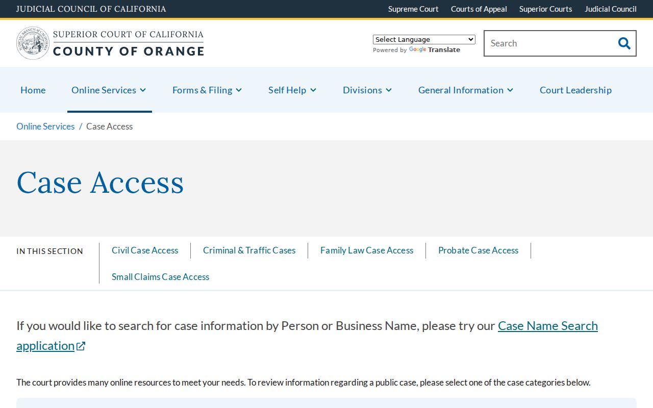 Costa Mesa residents directory court record access reference