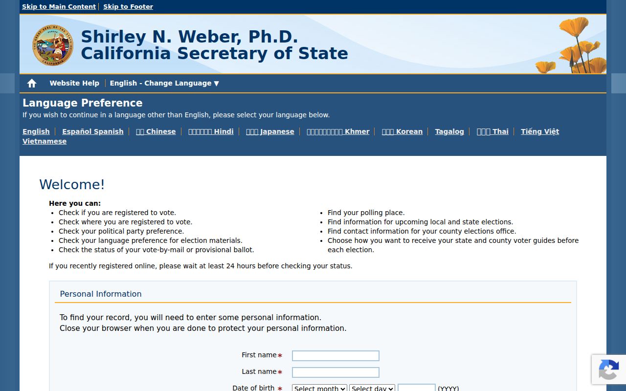 Costa Mesa residents directory voter status verification